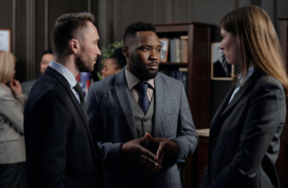 business people talking